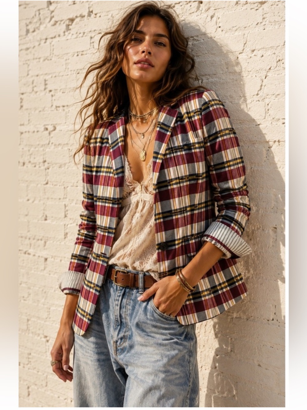 J Crew Regent vintage plaid blazer. Size 0.